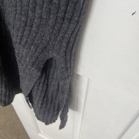 Alice Olivia Midi Dress Medium Arra Wool Cashmere Knit Gray Sleeveless Ribbed - Picture 6 of 10